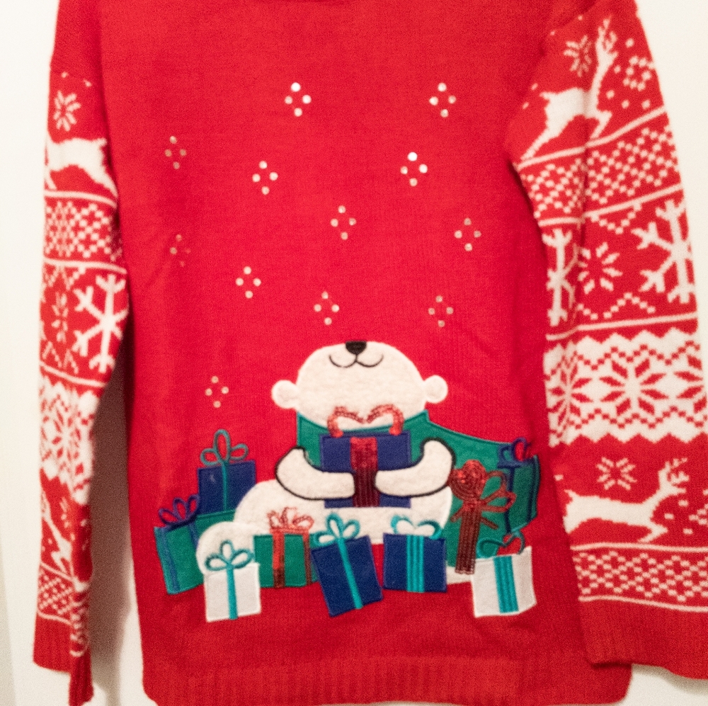 Polar Bear Women's Medium Christmas Sweater